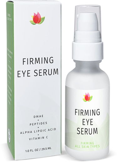 Serum za učvrstitev kože okoli oči z DMAE, alfa lipojsko kislino in estrom C, 1 fl oz (29.5 mL) Embalaža z dozirnikom