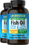 Óleo de peixe de força tripla (900 mg Ômega-3 ativo), 1400 mg, 180 Gels de Rápida Absorção, 2  Frascos