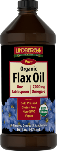 Flax Oil Liquid (Organic), 16 fl oz (473 mL) Bottle