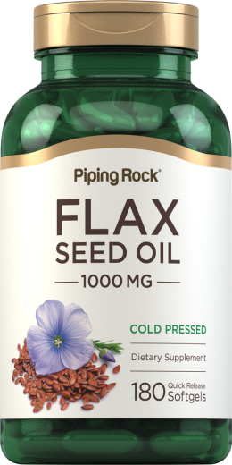 Ulei din seminţe de in (organic) , 1000 mg, 180 Geluri cu eliberare rapidă