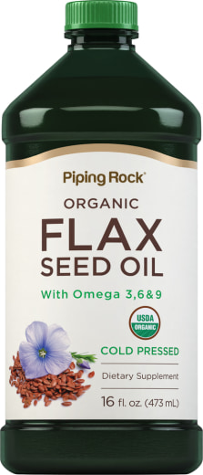 Olio di semi di lino (Biologico), 16 fl oz (473 mL) Bottiglia