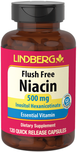 Niacín s predĺženým uvoľňovaním , 500 mg, 120 Kapsule s rýchlym uvoľňovaním