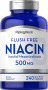 Niacina sin enrojecimiento de la piel , 500 mg, 240 Cápsulas de liberación rápida
