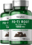 Raiz de Fo-Ti He-Shou-Wu , 1000 mg, 180 Cápsulas de Rápida Absorção, 2  Frascos