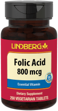 Acide Folique, 800 mcg, 250 Comprimés végétaux