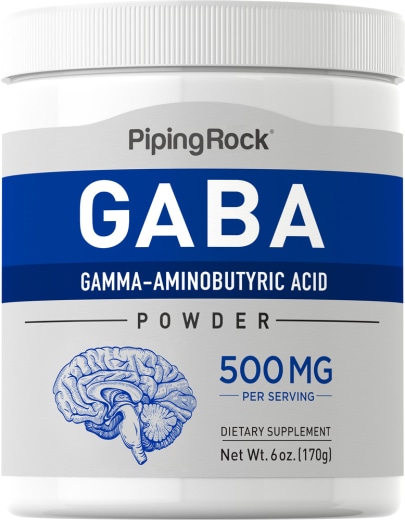 Pó GABA (ácido gama-aminobutírico), 6 oz (170 g) Frasco