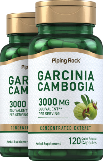 Garcinia Cambogia, 3000 mg (per dose), 120 Capsule a rilascio rapido, 2  Bottiglie