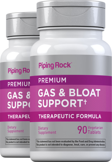 Gas & Bloat Support, 90 Vegetarian Tablets, 2  Bottles