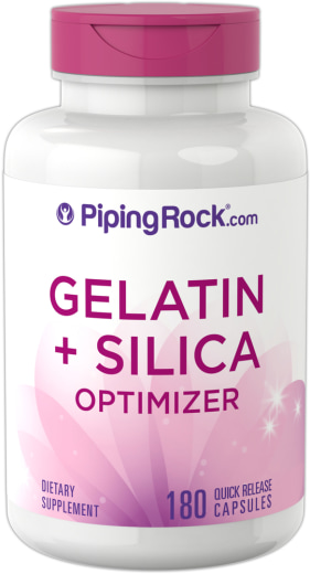 Gelatine plus Silikon Optimizer, 540 mg, 180 Kapseln mit schneller Freisetzung