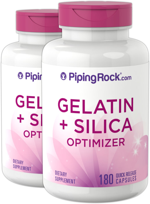 Gelatin (Beef) plus Silicon Optimizer, 540 mg, 180 Quick Release Capsules, 2  Bottles