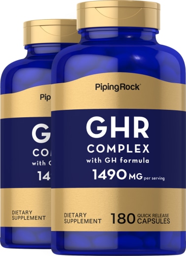 GHR-complex (groeihormoonreleaser), 1490 mg (per portie), 180 Snel afgevende capsules, 2  Flessen