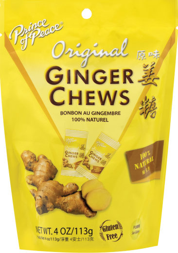 Chewing-gums au gingembre, 4 oz (113 g) Sac