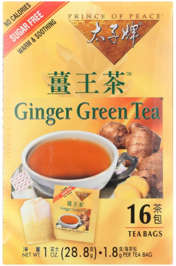 Chá verde com gengibre, 16 Saquetas de chá