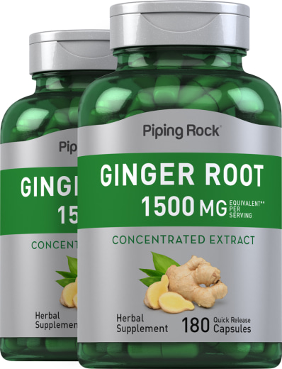 Ginger Root, 1500 mg, 180 Quick Release Capsules, 2  Bottles