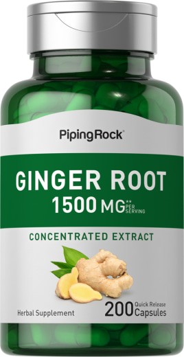 Ginger Root, 1500 mg, 200 Quick Release Capsules