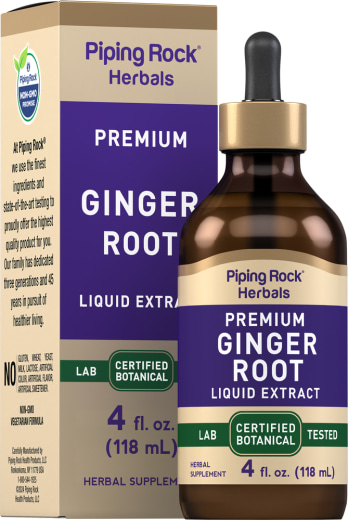 Ginger Root Liquid Extract Alcohol Free, 4 fl oz (118 mL) Dropper Bottle