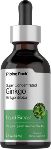 Ginkgo Biloba vloeibaar extract alcoholvrij, 2 fl oz (59 mL) Druppelfles