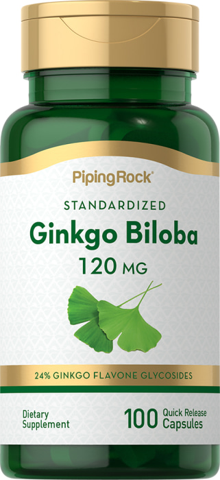 Ginkgo Biloba extrait normalisé, 120 mg, 100 Gélules à libération rapide