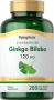 Extracto de Ginkgo Biloba Estandarizado, 120 mg, 200 Cápsulas de liberación rápida