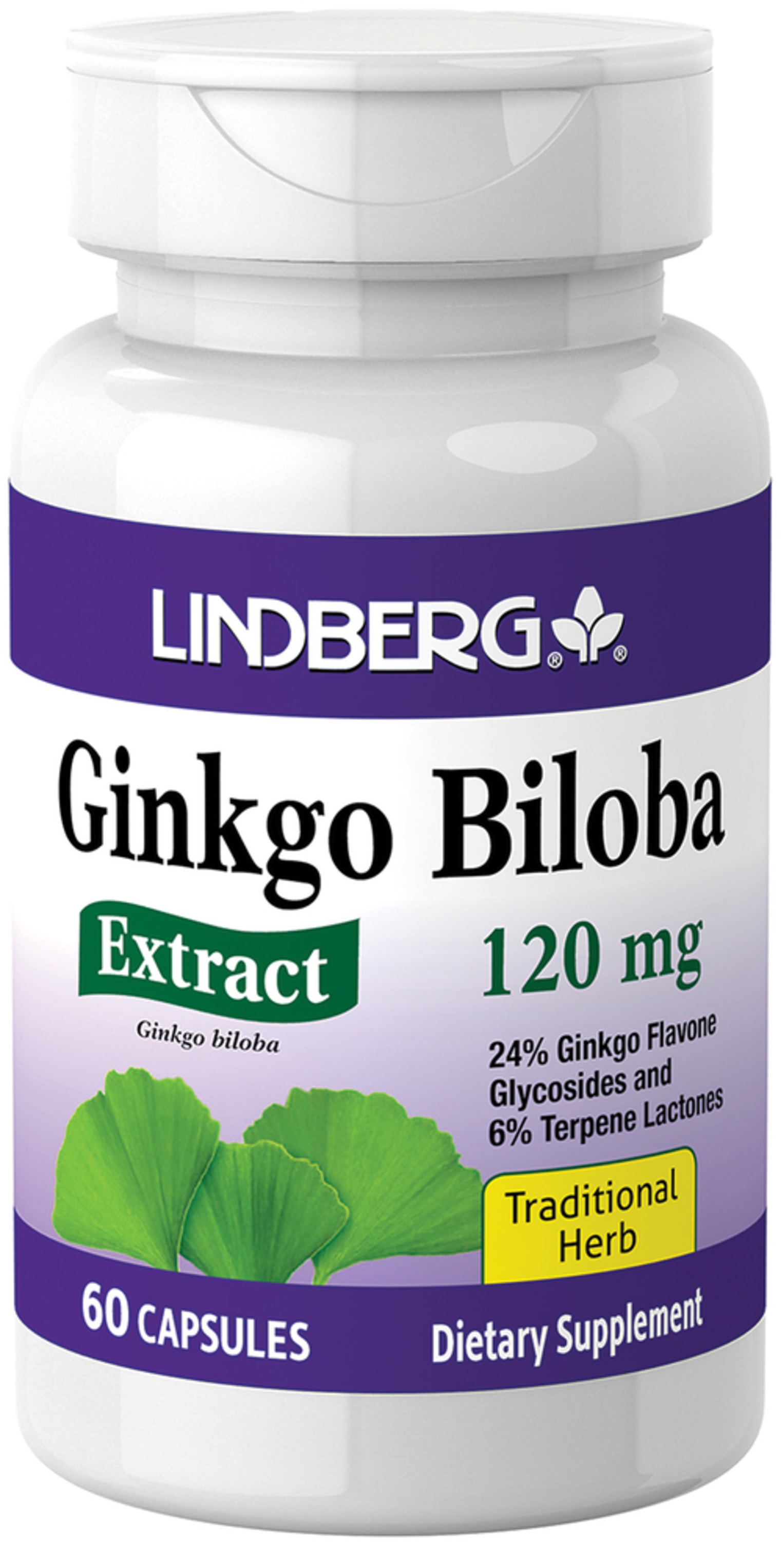 Vaak gesproken discretie Betekenis Ginkgo Biloba Standardized Extract, 120 mg, 60 Capsules | PipingRock Health  Products