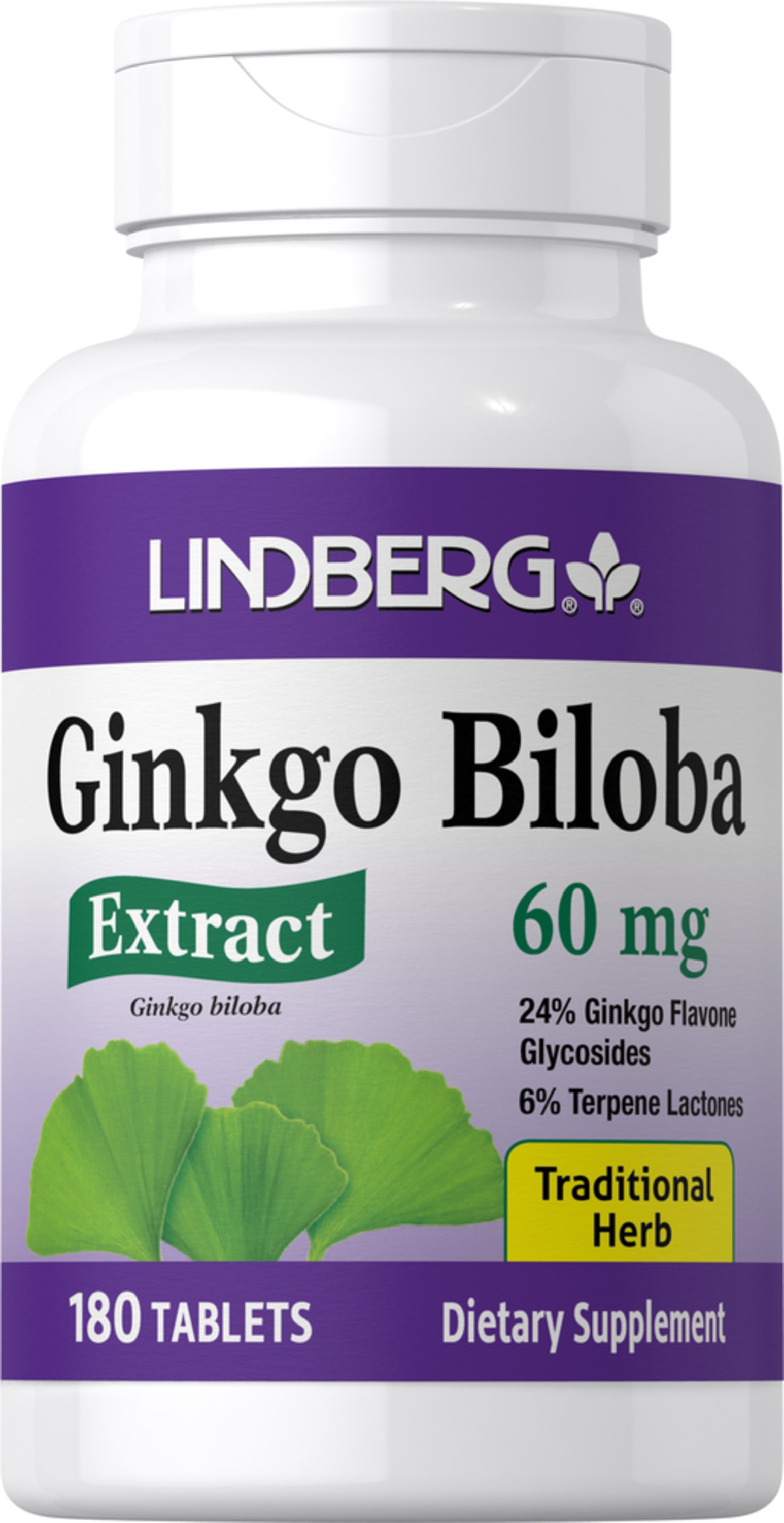 Mededogen Classificatie gemakkelijk Ginkgo Biloba Standardized Extract, 60 mg, 180 Tablets | PipingRock Health  Products