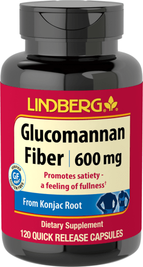 Glukomannanfiber, 600 mg, 120 Snabbverkande kapslar