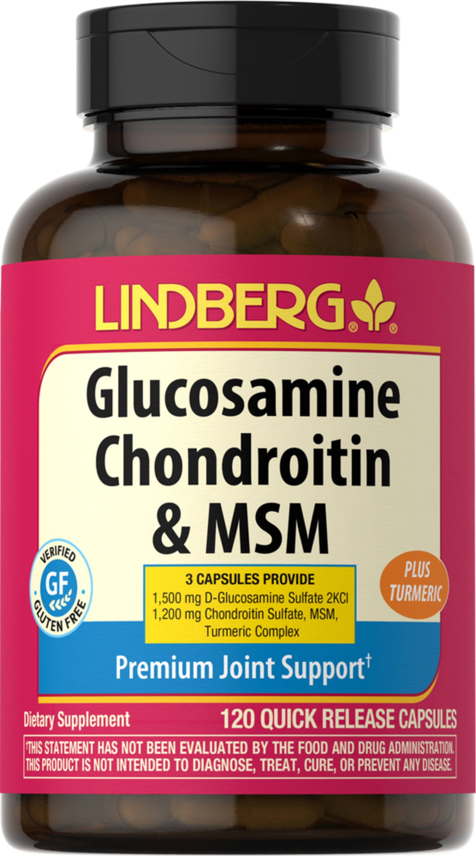 Winst Wereldvenster meloen Glucosamine Chondroitin & MSM Plus Turmeric, 120 Capsules | PipingRock  Health Products