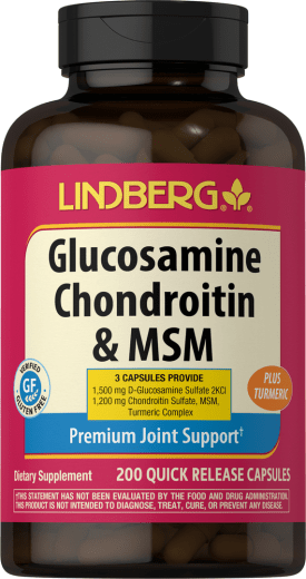 Glucosamine Chondroitin & MSM Plus Turmeric, 200 Quick Release Capsules