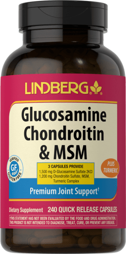 Sulfát glukózamínu chondroitínu, 240 Kapsule s rýchlym uvoľňovaním