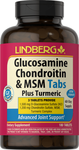 Glükózamin kondroitin & MSM plusz kurkuma tabletta, 180 Tabletta