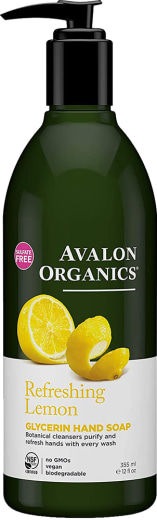 Sabonete para as mãos de glicerina e limão, 12 fl oz (355 mL) Frasco doseador