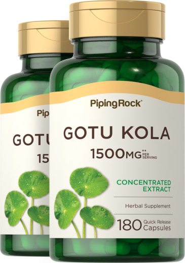 Gotu Kola, 1500 mg, 180 Quick Release Capsules, 2  Bottles