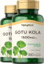 Gotu Kola , 1500 mg (por porción), 180 Cápsulas de liberación rápida, 2  Botellas/Frascos