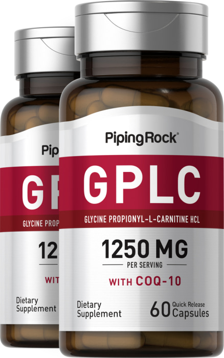 GPLC GlycoCarn Propionyl-L-Carnitine HCl avec CoQ10, 60 Gélules à libération rapide, 2  Bouteilles