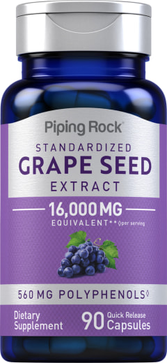 Ekstrakt z pestek winogron , 16,000 mg (na porcję), 90 Kapsułki o szybkim uwalnianiu