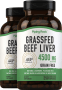Grass Fed Beef Liver, 4500 mg (per serving), 250 Quick Release Capsules, 2  Bottles