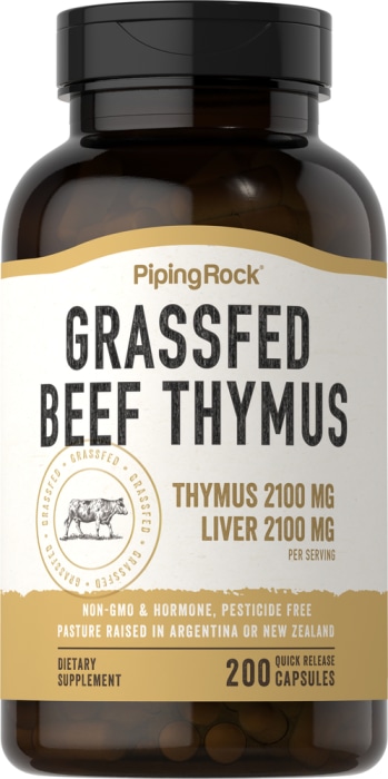 Grass Fed Beef Thymus, 2100 mg, 200 Quick Release Capsules