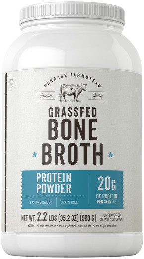 Grassfed Bone Broth, 2.2 lbs (998 g) Flasche