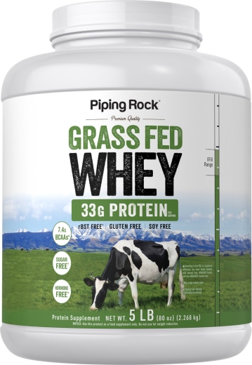 GrassFed Whey Protein (Unflavored & Unsweetened), 5 lbs (2.26 kg) Bottle