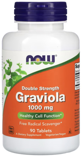 Capsules végétariennes de graviola, 1000 mg, 90 Comprimés