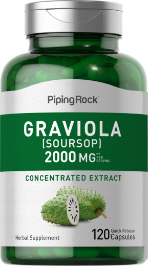 Graviola Soursop, 2000 mg (adagonként), 120 Gyorsan oldódó kapszula