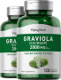 Graviola - Guanábana, 2000 mg (por porción), 120 Cápsulas de liberación rápida, 2  Botellas/Frascos
