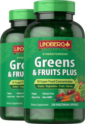 Greens & Fruits Plus Synergygreens ®, 250 Vegetarian Capsules, 2  Bottles