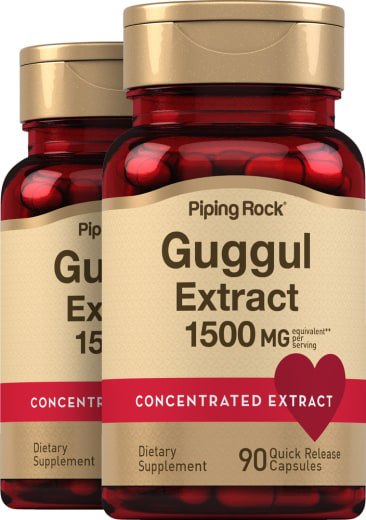 Estratto di guggul, 1500 mg (per dose), 90 Capsule a rilascio rapido, 2  Bottiglie