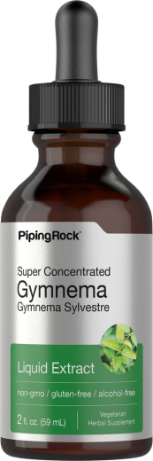 Estratto liquido di foglia di Gymnema senza alcol, 2 fl oz (59 mL) Flacone contagocce