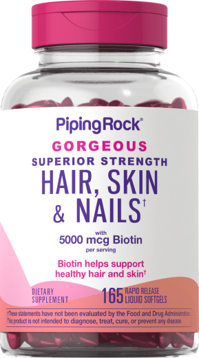 Cabelo, pele e unhas enriquecido com óleo de argão marroquino, 165 Softgel Líquido de Alta Absorção