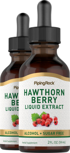 Hawthorn Berry Liquid Extract Alcohol Free, 2 fl oz (59 mL) Dropper Bottle, 2  Dropper Bottles
