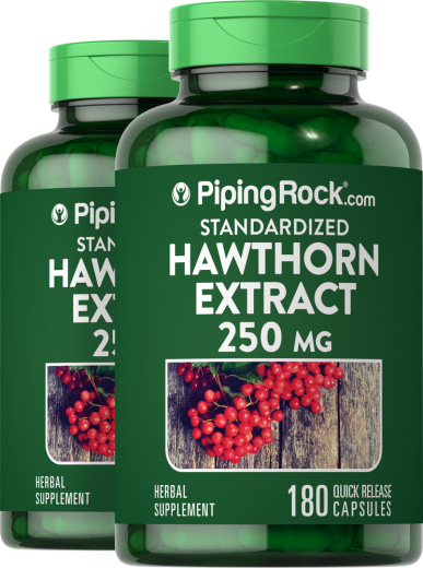 Ekstrak Hawthorn (Piawai), 250 mg, 180 Kapsul Lepas Cepat, 2  Botol