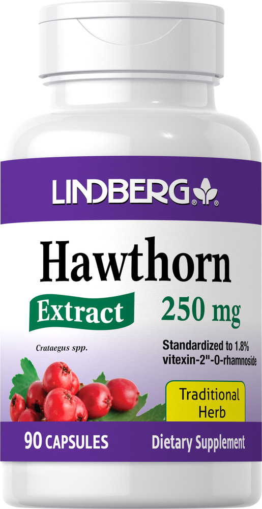 Hawthorn Standardized Extract, 250 mg, 90 Capsules | PipingRock Health ...