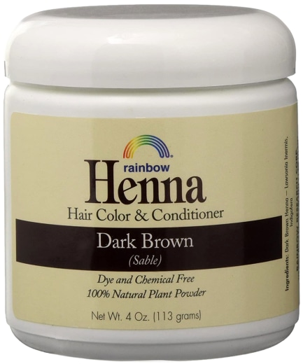 Corante para o cabelo e condicionador castanho escuro Henna persa (Sable), 4 oz (113 g) Boião